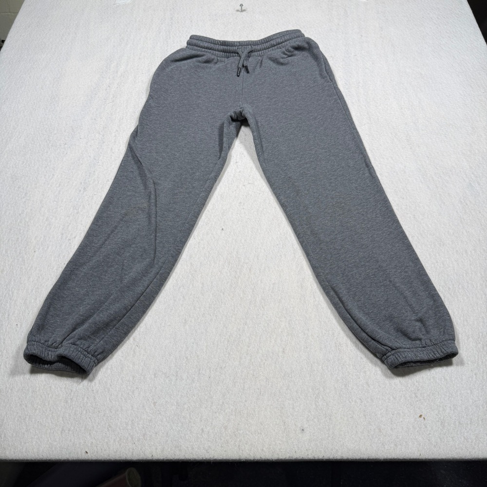 Vively Kids Heather Gray Fleece Lined Joggers Sweatpants Size L 10/12